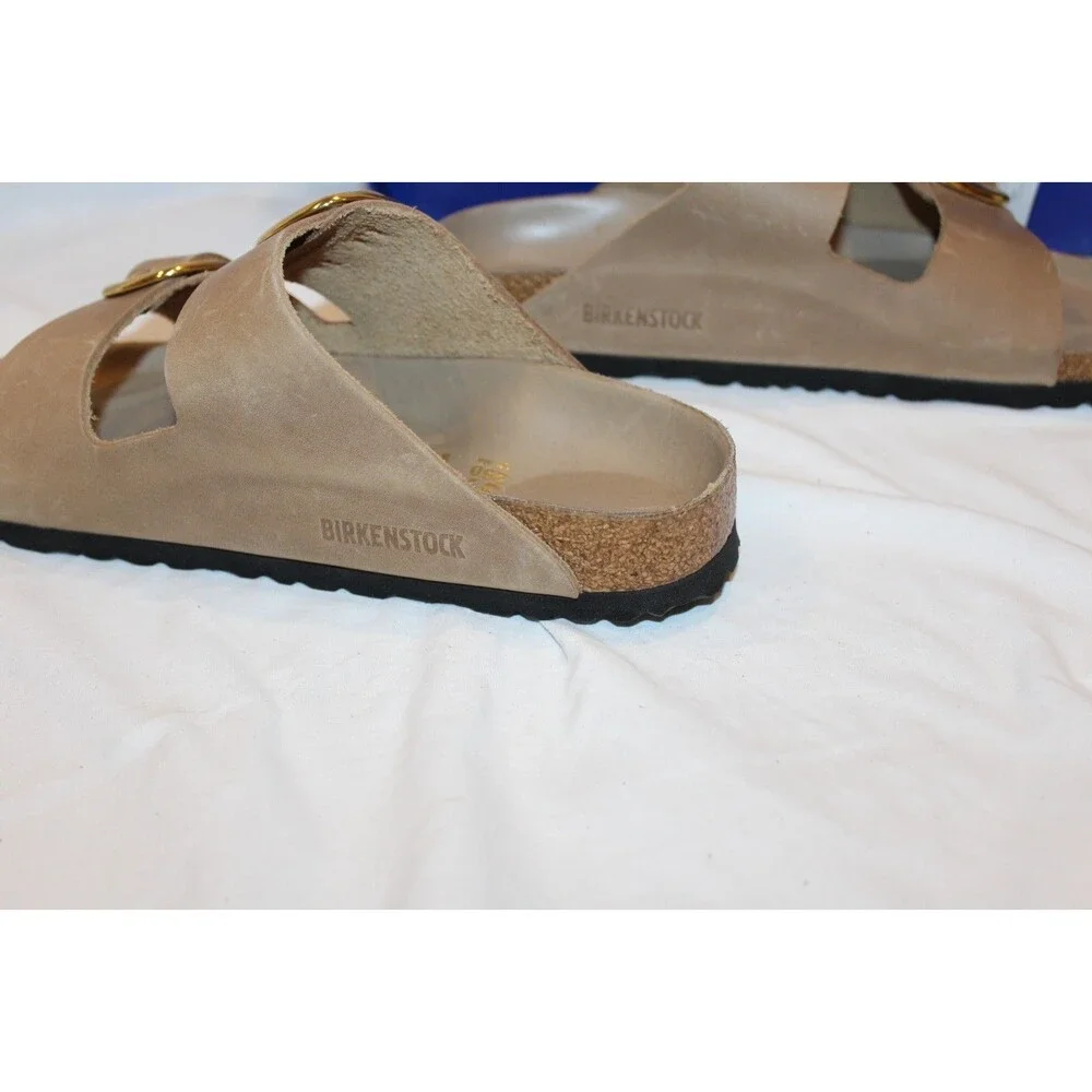 Birkenstock Arizona Big Buckle Leather Narrow Fit Sandals EU 39 Tobacco Brown
